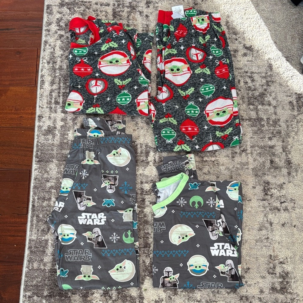 Star Wars Kids Pajamas Bundle Set (2 pair) Size 10-12